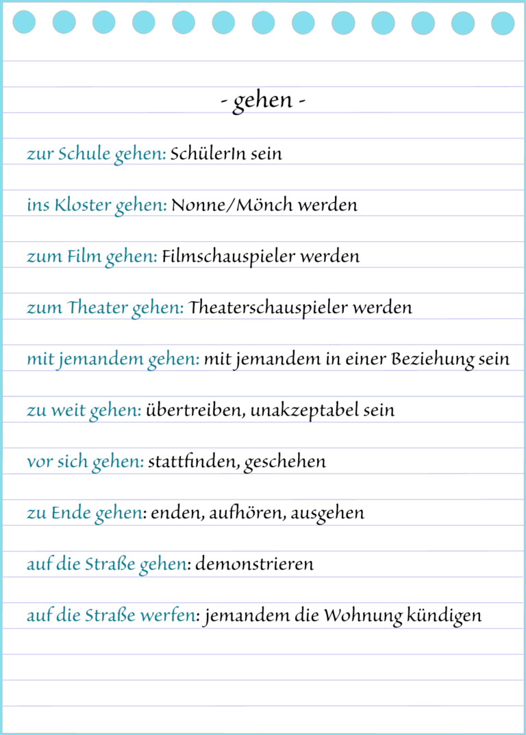 Liste Der Unregelmäßigen Verben Deutsch