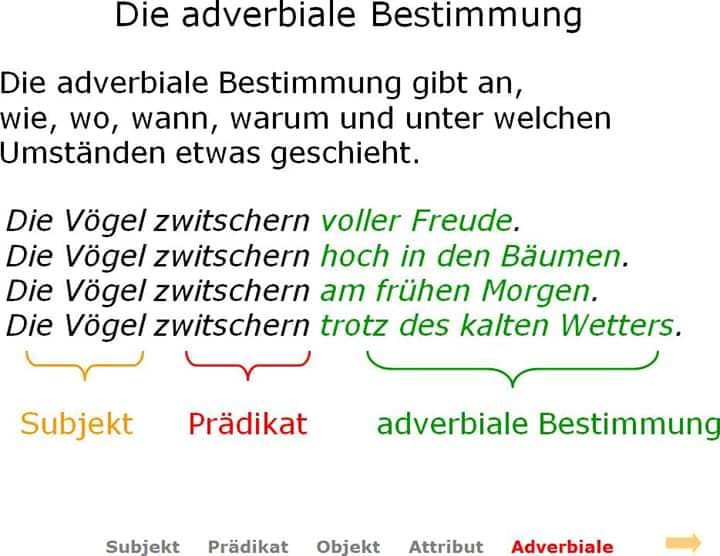 Die adverbiale Bestimmung - Deutsch - Viel Spass