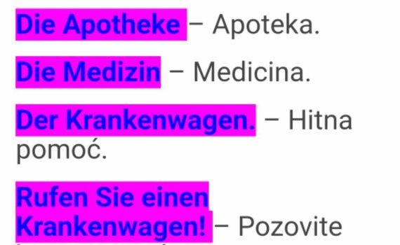 boli me 570x350 - Beim Arzt (Kod liječnika) – njemački izrazi