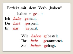 cztvguh 300x225 - Perfekt mit dem Verb “haben” haben+ge….t