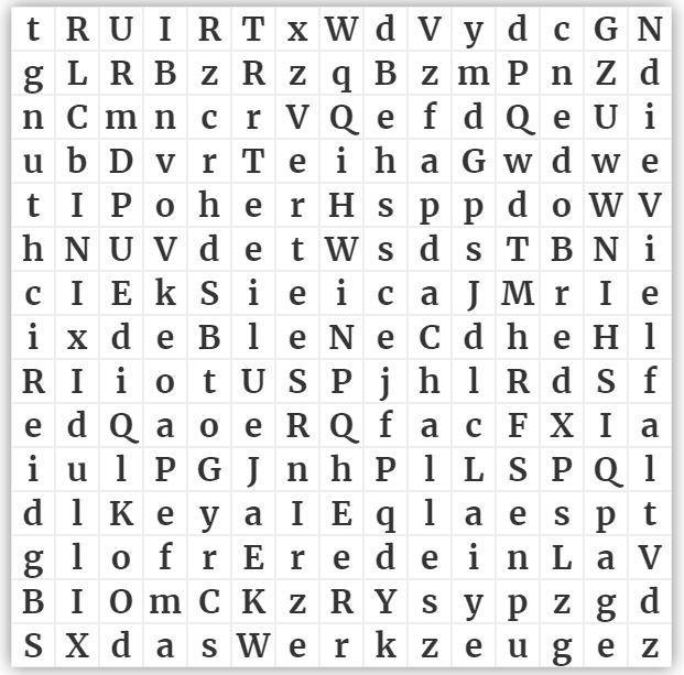 oiugizfjuth - Finde die Wörter (2)