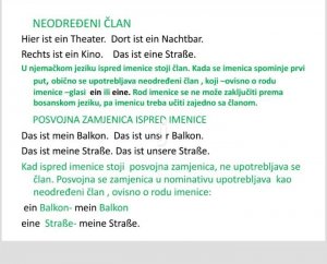 neodredeni clan 300x242 - Prezent glagola sein (biti)