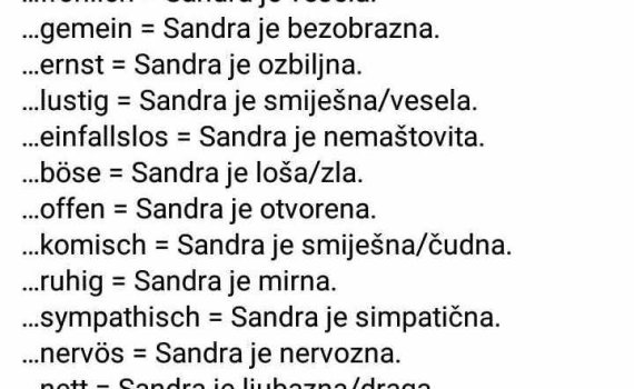 sandra ist 570x350 - Kakva je Sandra? (pridjevi koji označavaju osobine)
