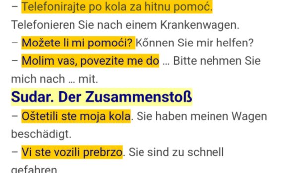 nezgoda na cesti 570x350 - NEZGODA NA CESTI – VERKEHRSUNFALL / Sudar. Der Zusammenstoß